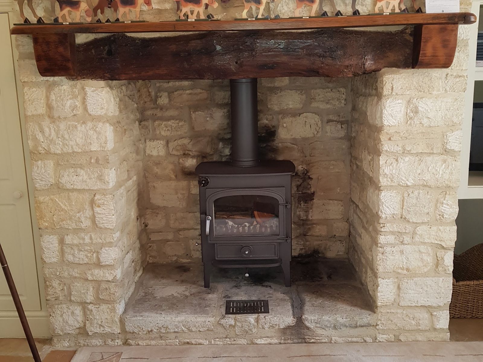 A Clearview Vision 500 under a heavy timber beam